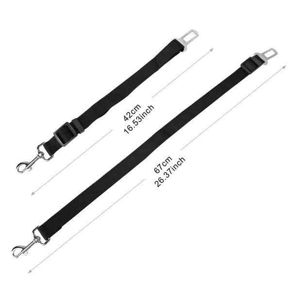 2-Pack Adjustable Pet Car Seat Belt Leash