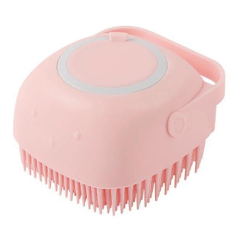 2-in-1 Pet Bath Brush with Built-In Shampoo Dispenser