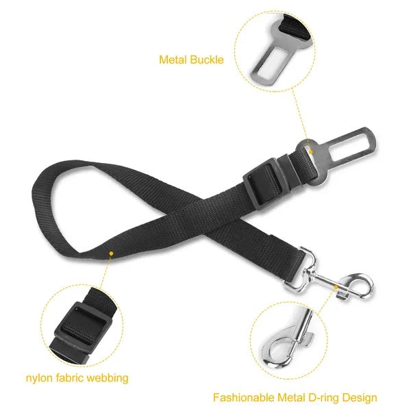 2-Pack Adjustable Pet Car Seat Belt Leash