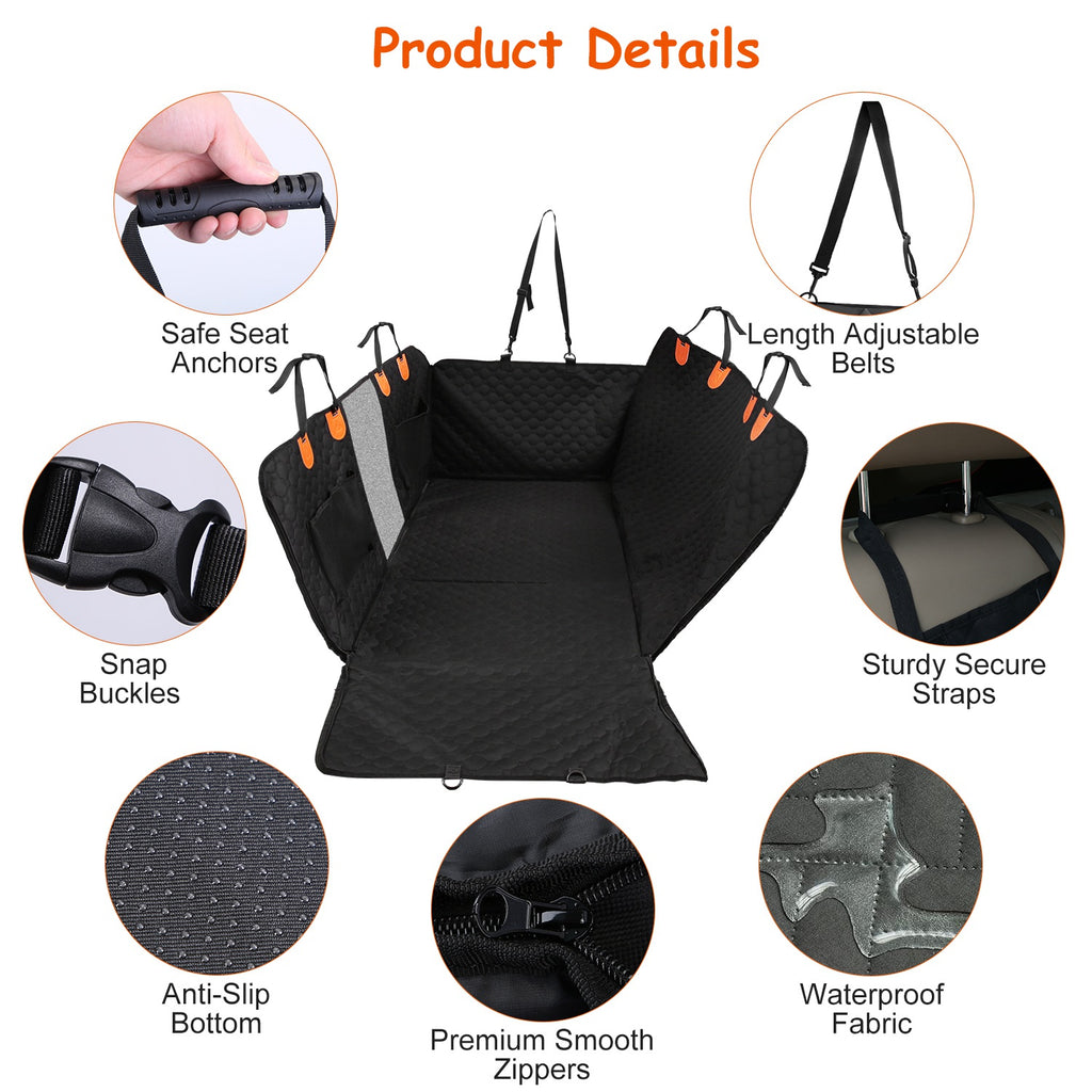 Waterproof Dog Hammock Car Seat Cover