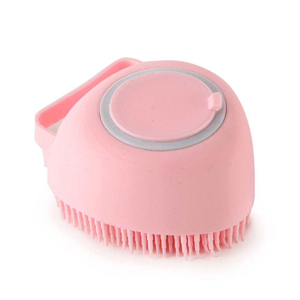 2-in-1 Pet Bath Brush with Built-In Shampoo Dispenser