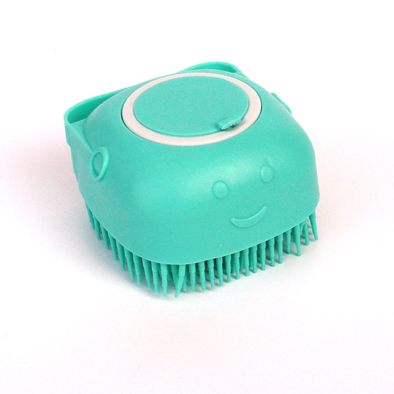 2-in-1 Pet Bath Brush with Built-In Shampoo Dispenser