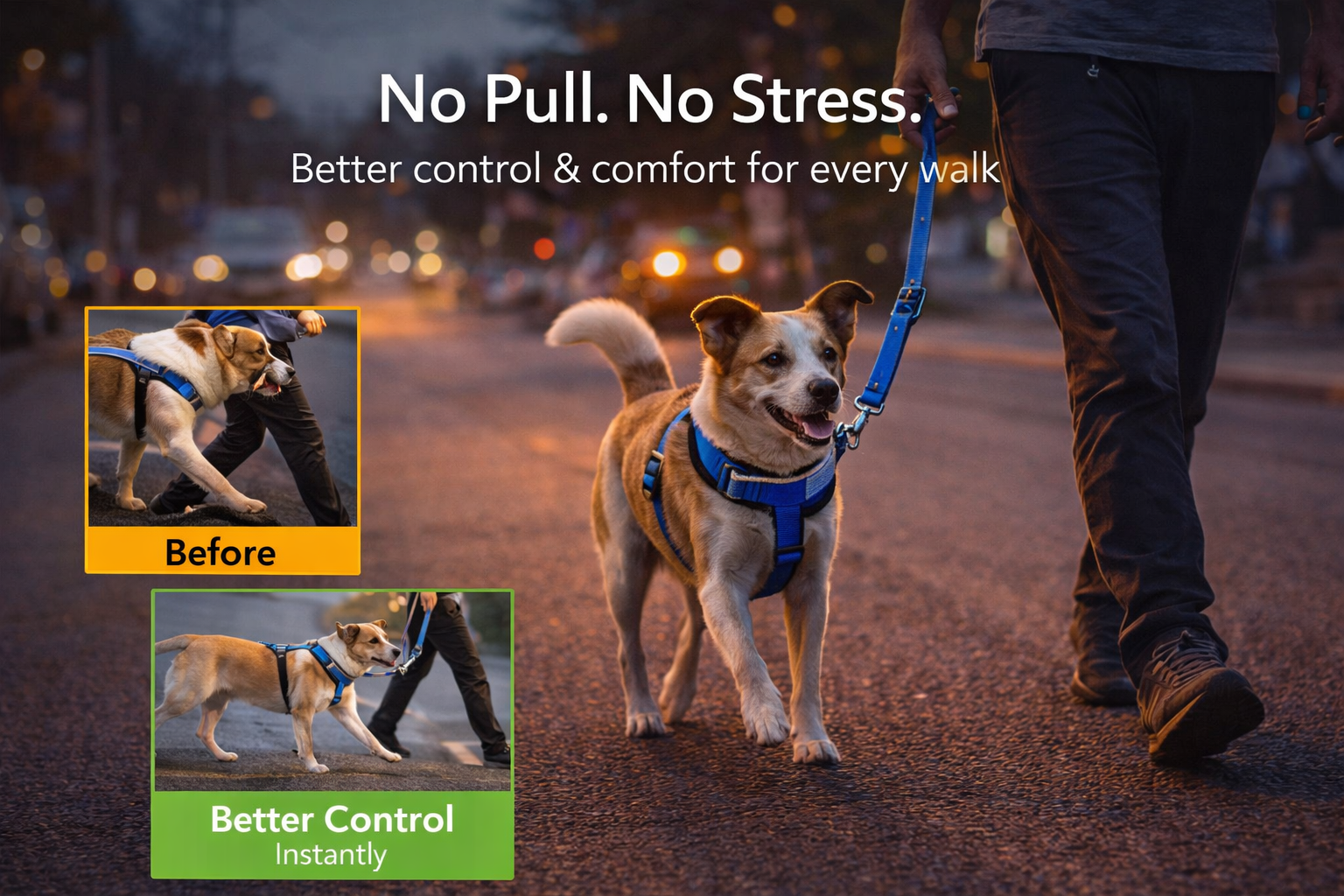 No-Pull Dog Harness & Leash Set